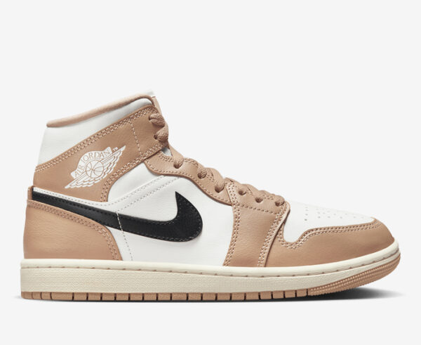 AIR JORDAN 1 MID 'SAIL/BLACK-DESERT'  footwear  for men